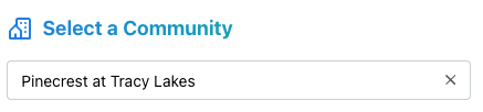 Community Dropdown Selection